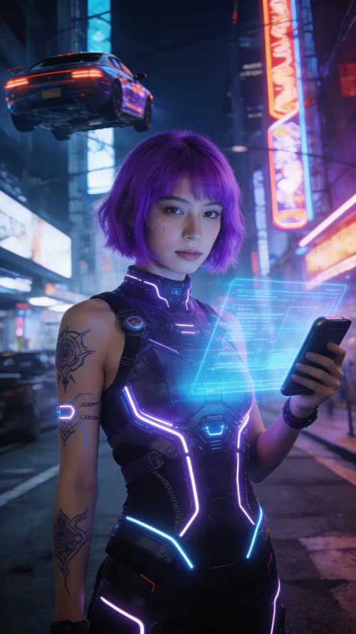 cyberpunk ai girlfriend