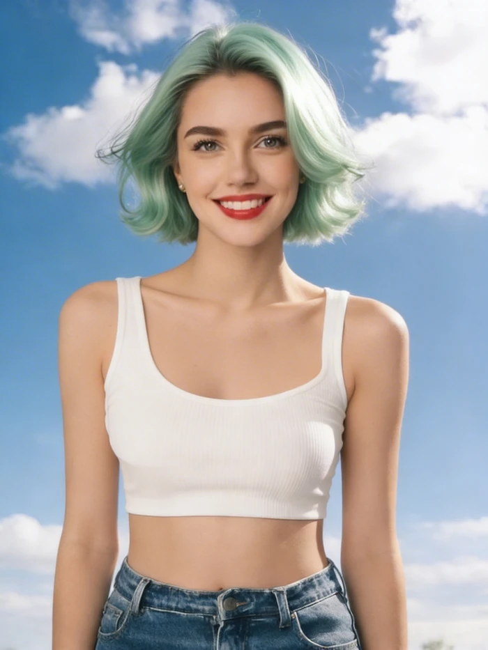 gemini ai hairstyle prompt pastel mint bob