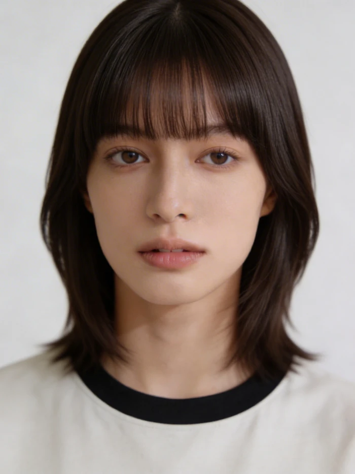 gemini hairstyle prompt ai curtain layered medium hair