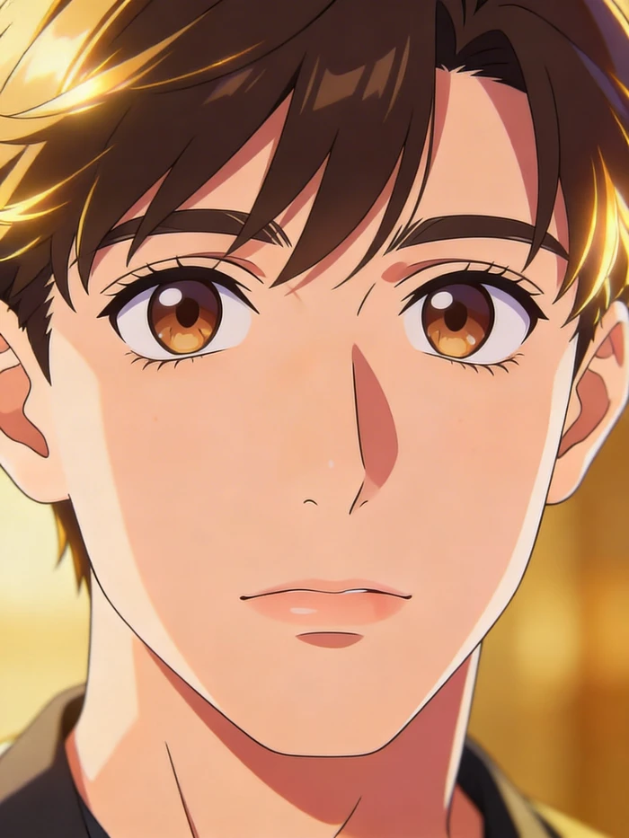 gemini ai boy in anime eyes portrait