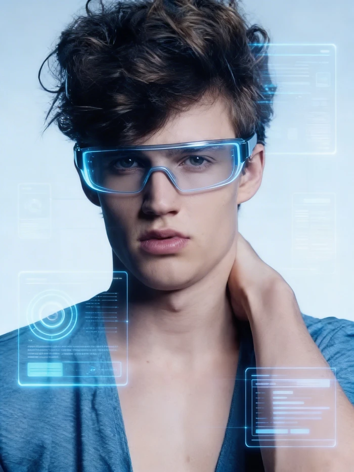 gemini ai boy in augmented reality vision