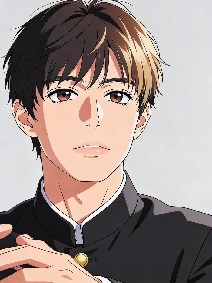 gemini ai boy in school uniform style