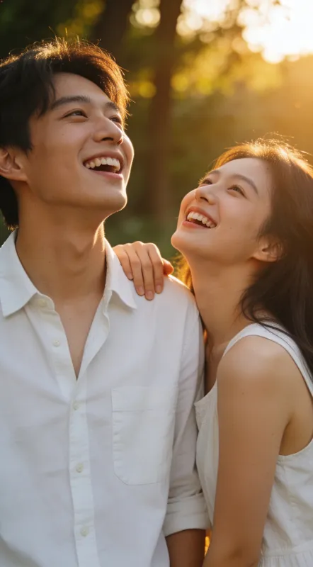 ChatGPT Photo Prompt - Love #2 Candid Laughing Moment