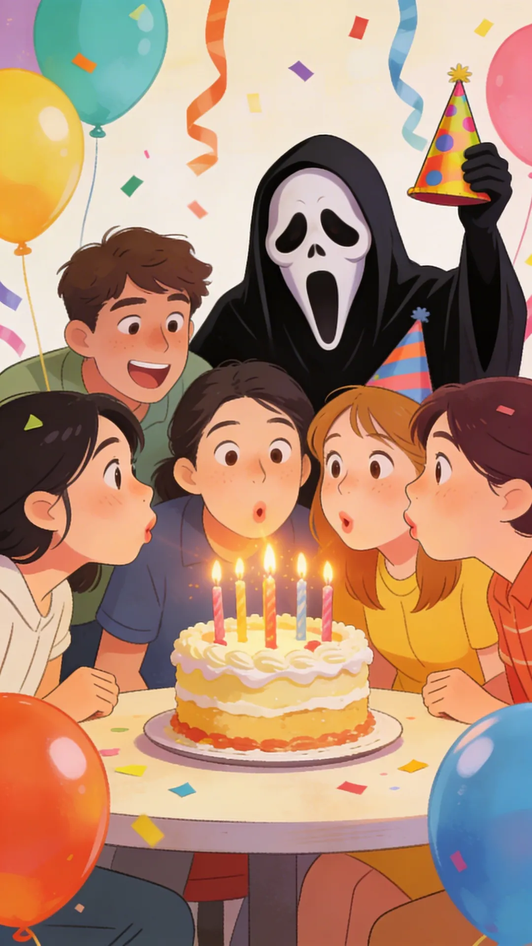 birthday party with ghostface