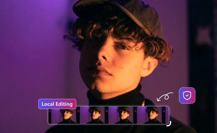 AVCLabs Video Enhancer AI local process, protect privacy