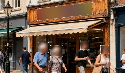 blur faces and sensitive information