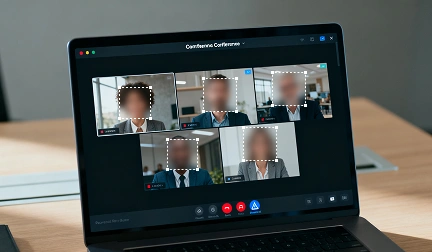 blur faces in conference recordings