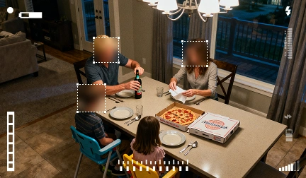blur faces in home surveillance footage