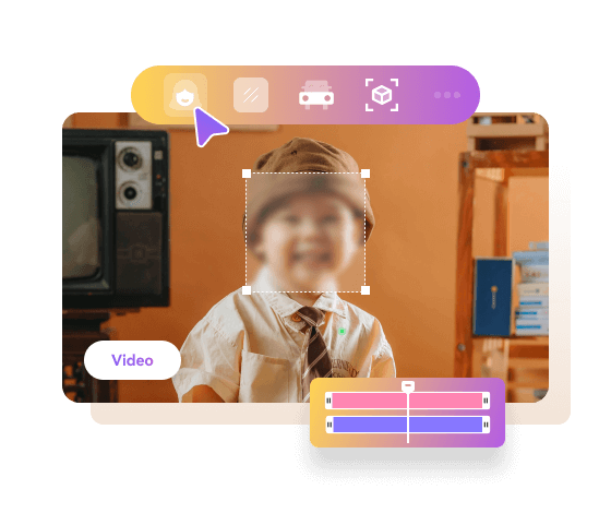 AVCLabs Video Blur AI: Automatically detects and blurs faces, backgrounds, objects, and license plates