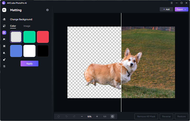 ai replace any element from headshot