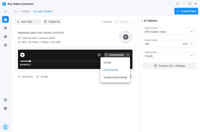 preview and export final audio