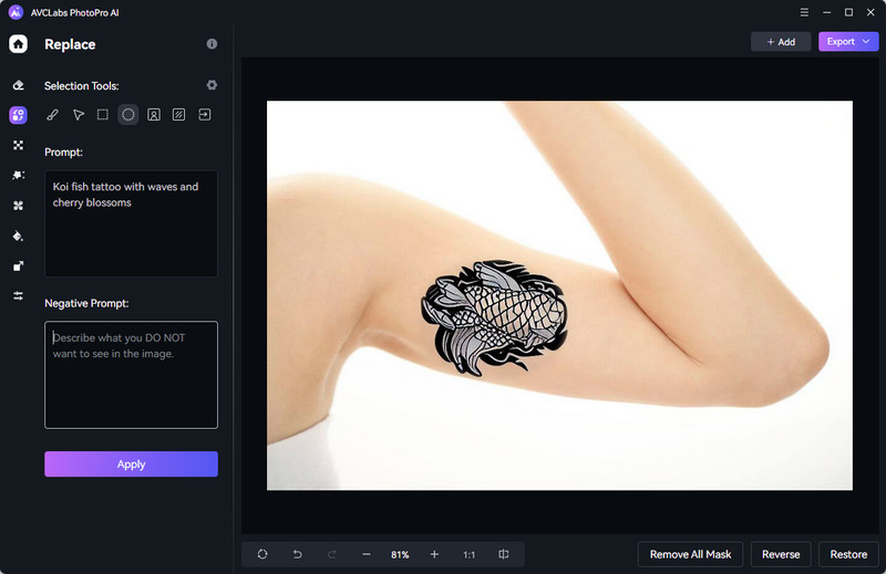 avclabs photopro ai tattoo generator free no sign up