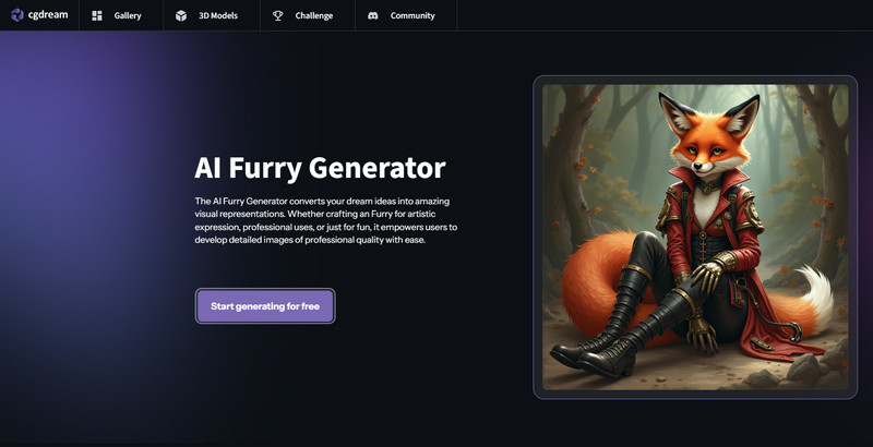 cgdream furry ai generator