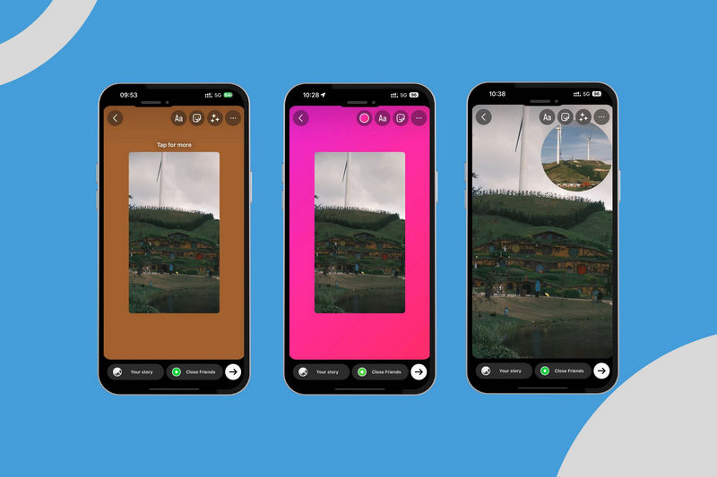 how to change background color on instagram story