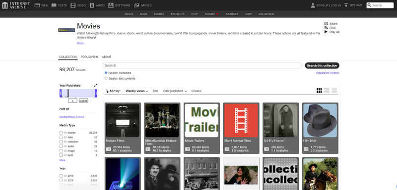 internet archive movie download site