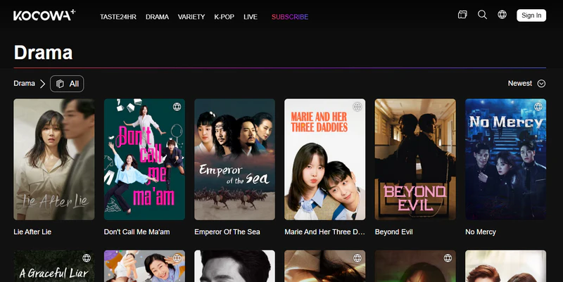 kocowa korean drama website