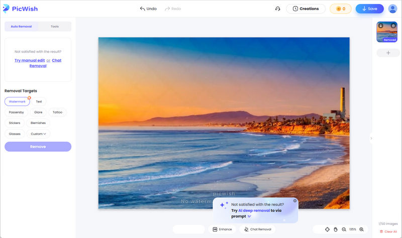 picwish best watermark remover image