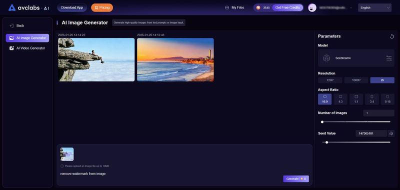 avclabs online image generator remove watermark from image