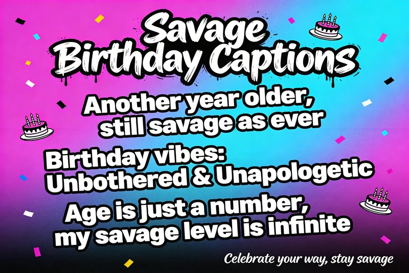 savage birthday captions