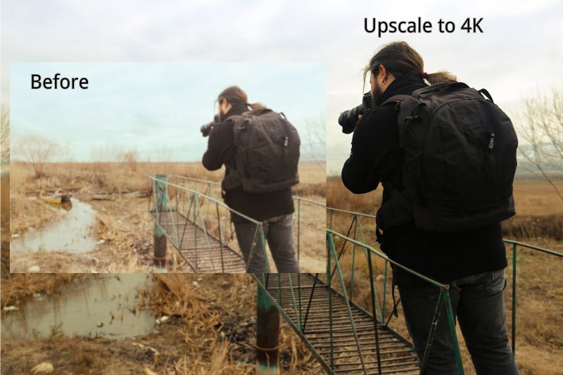 upscale old documentary footage to 4k
