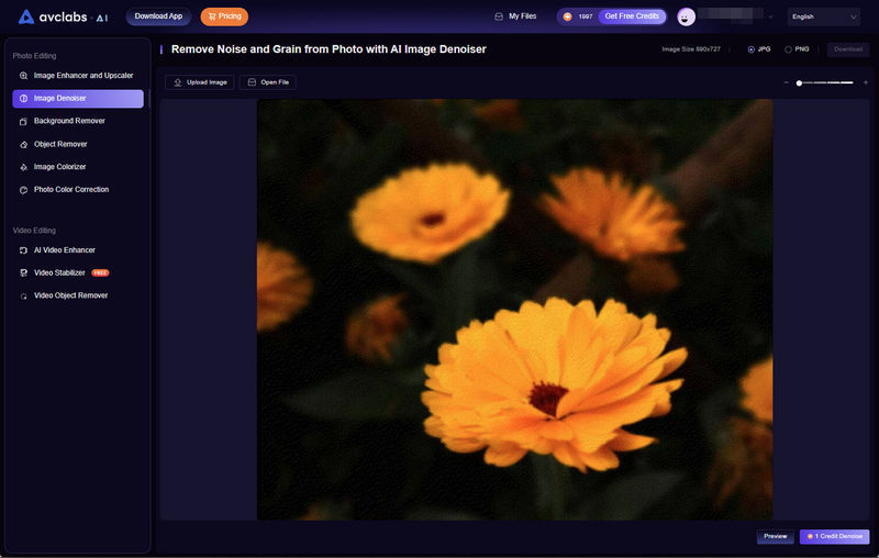 how to fix grainy photo online