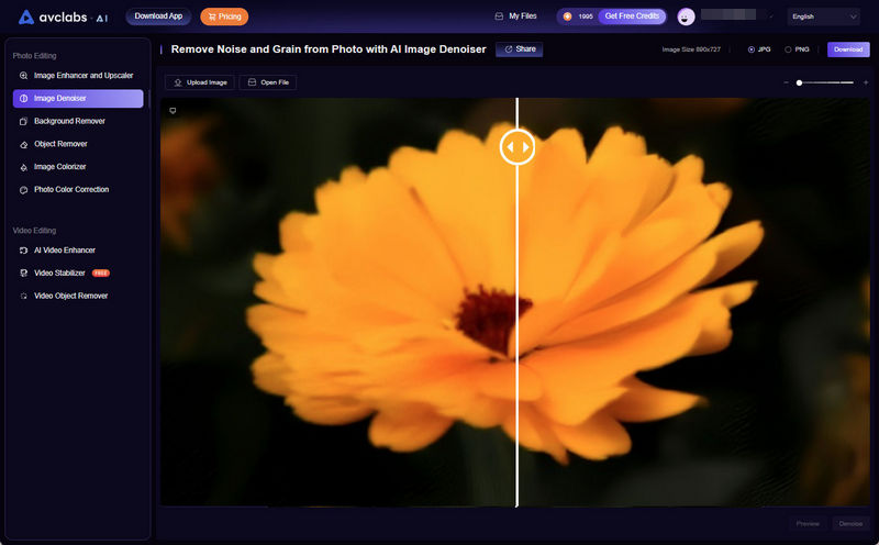 fix grainy photo online