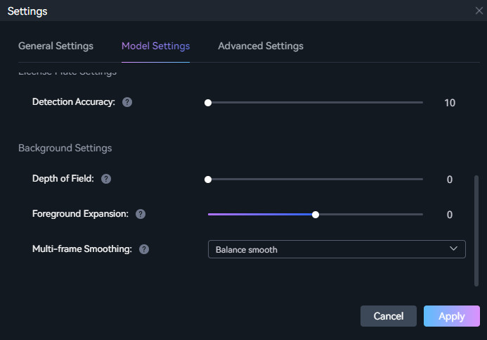 adjust background settings