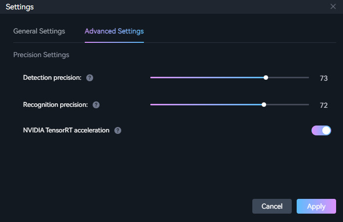 precision setting