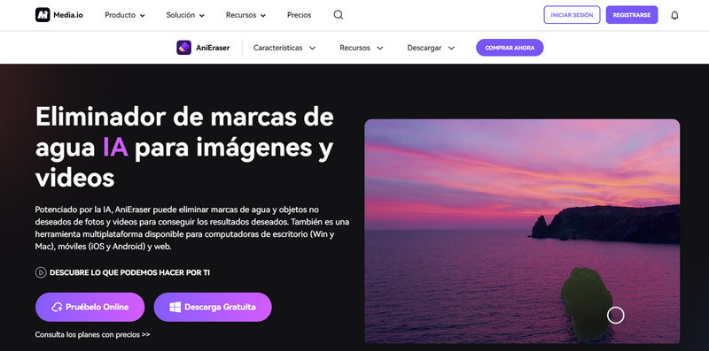 anieraser eliminador de marcas de agua para imágenes