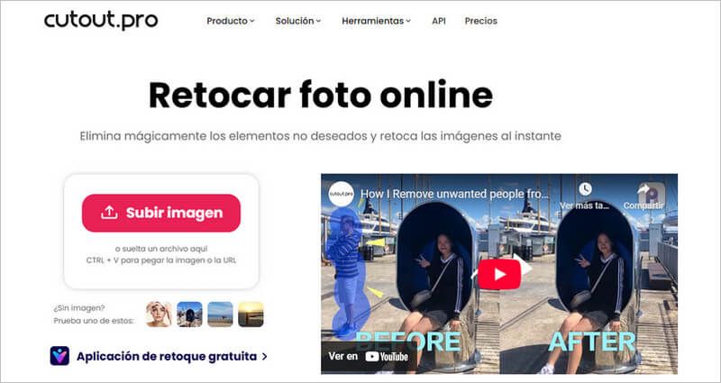 cutout pro retocar foto online