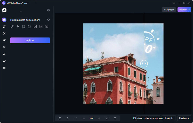 avclabs photopro ai quitar el texto de la imagen