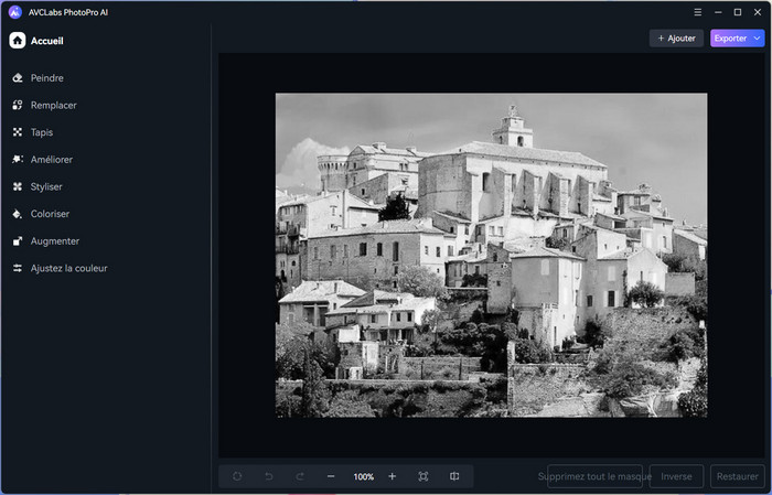 Importez des photos en noir et blanc