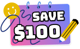 100 off